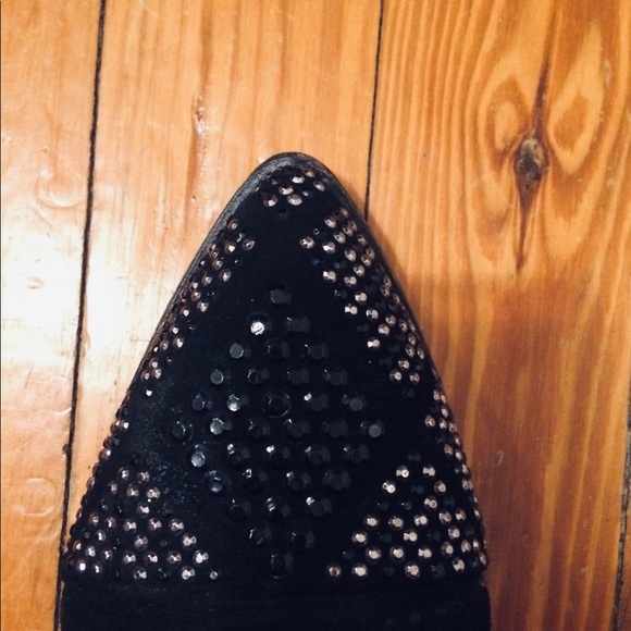 M. GEMI black suede short pull-on boots shoes 8 - Picture 3 of 4